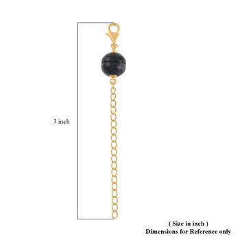 TOUCH und LOCK Labradorit-Karabiner-Magnetverschluss mit Extender - 1,20 ct.