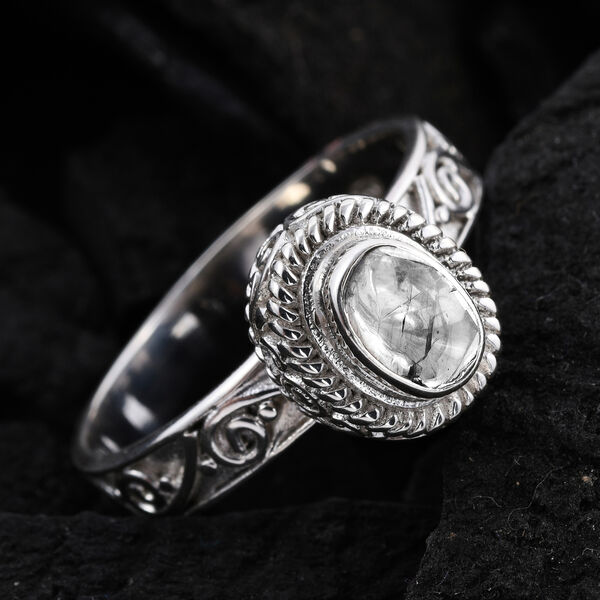 Royal Bali Kollektion - Polki Diamant-Ring, 925 Silber  ca. 0,44 ct image number 6