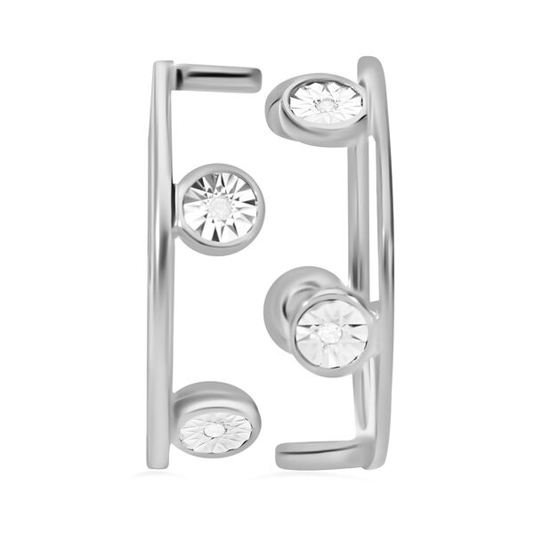 2er-Set- Diamant Ring, 925 Silber platiniert - 0,09 ct. image number 4