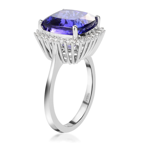 RHAPSODY Tansanit und Diamant Halo-Ring in Platin image number 5