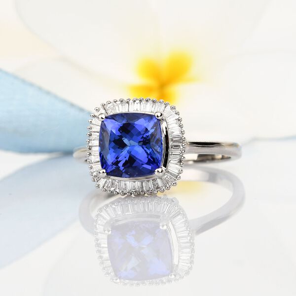 RHAPSODY AAAA Tansanit und VS EF Diamant Ring in 950 Platin - 2,80 ct. image number 9