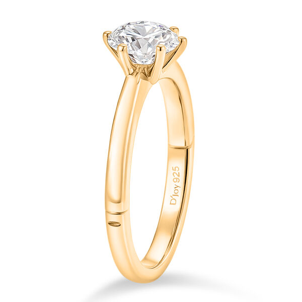 D'Joy Moissanit Ring, 925 Silber vergoldet - 0,99 ct. image number 4