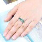 AAA Kagem sambischer Smaragd und Zirkon-Ring in Silber image number 3