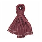 Schal mit Fransen, gewebt, Größe 80x180, Burgunderrot
