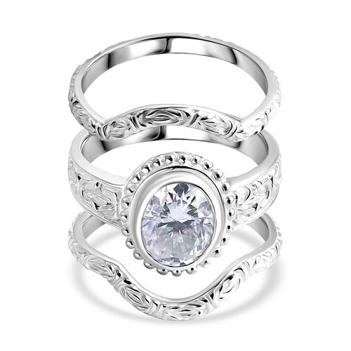 Royal Bali - D Joy Moissanit Ring 925 Silber (Größe 18.00) ca. 2.78 ct image number 0