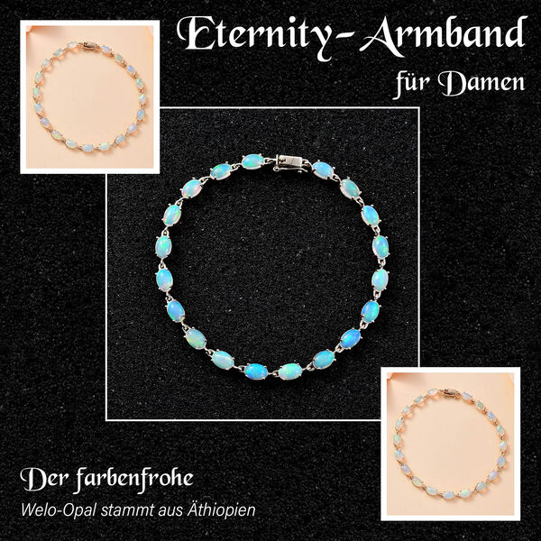 AAA Natürliches, äthiopisches Welo Opal-Armband in 375 Gold image number 2
