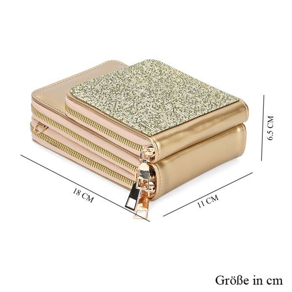 Elegante Umhängetasche mit RFID-Schutz, Gold image number 6