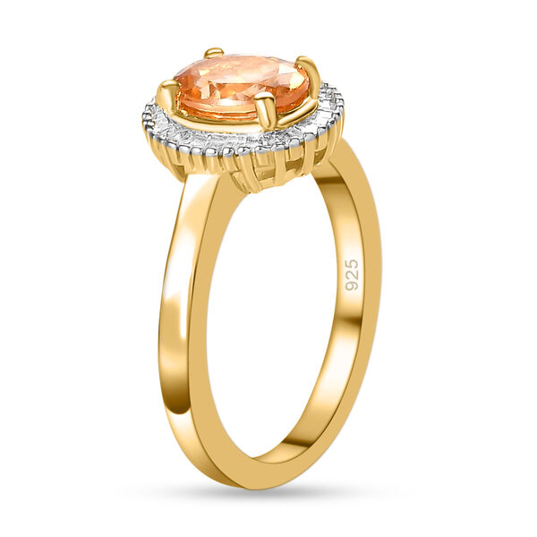 AA Ceylon kaiserlicher Granat und Diamant-Ring - 1,66 ct. image number 5