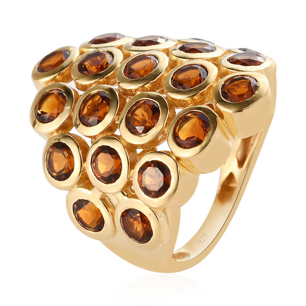 Madeira Citrin Ring 925 Silber vergoldet  ca. 3,77 ct image number 5