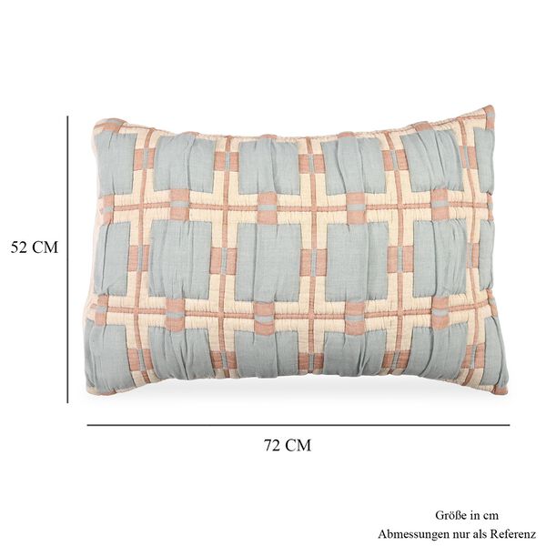 Luxus Kissenhülle gewebt, 50 x 75 cm, Weiß-Himmelblau image number 6