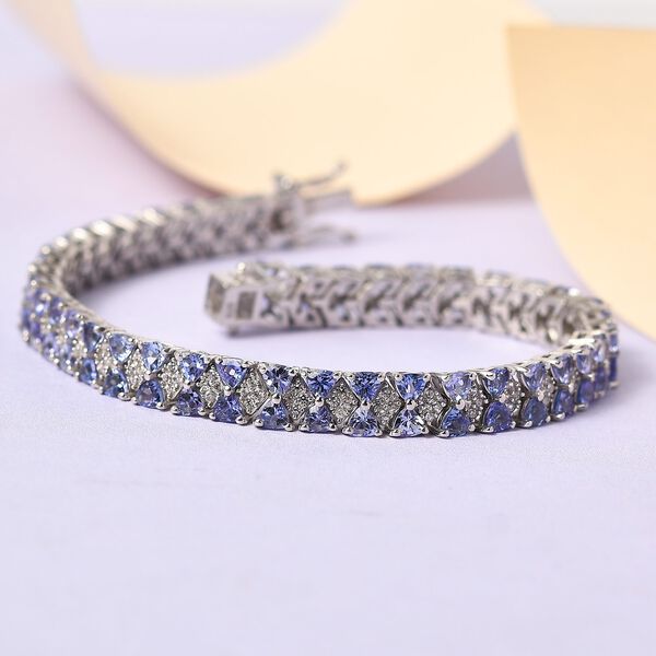 Tansanit und Zirkon Atmband - 11,18 ct. image number 2