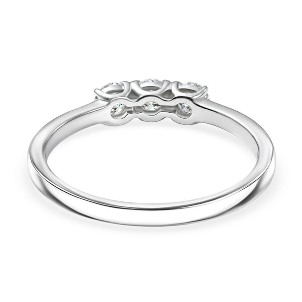 Moissanit Ring, 925 Silber platiniert - 0,71 ct. image number 5