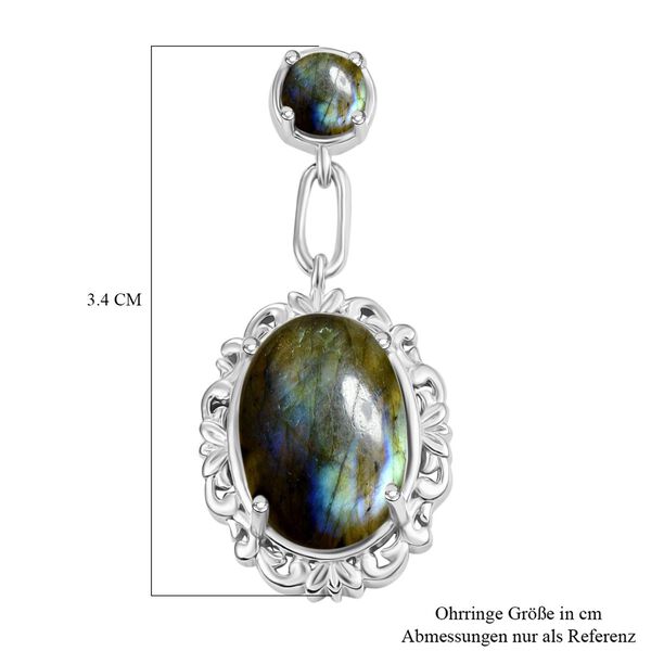 Labradorit Ohrringe - 13,57 ct. image number 6