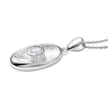 D'Joy Moissanit Schmuckset ca. 50 cm 925 Silber platiniert und 316L Edelstahl platiniert ca. 0.43 ct