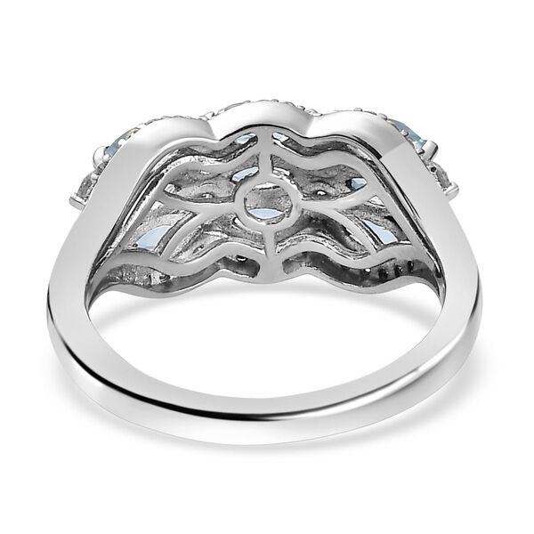 Santamaria Aquamarin und  Zirkon Ring, ca. 1,97 ct image number 6