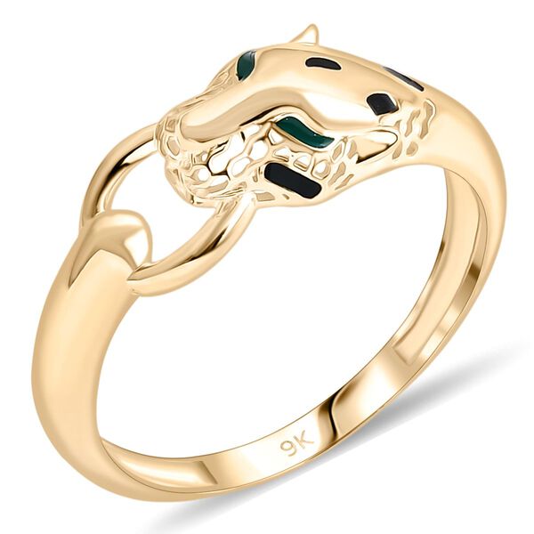 Royal Bali Kollektion- Panther Ring in 375 Gold image number 3