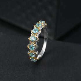 D’Joy zweifarbiger Paraiba Apatit Ring - 0,90 ct.