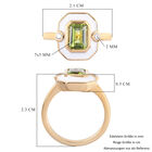Peridot und Zirkon emaillierter Solitär Ring 925 Silber 585 Vergoldet image number 5