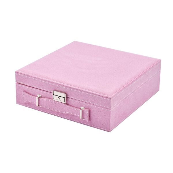 2-lagiges Schmuckk&auml;stchen mit herausnehmbarem Tablett, Rosa image number 2