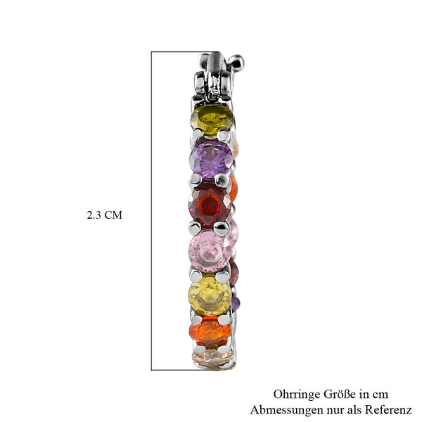 Champagner und gelbe Zirkonia-Ohrringe, ca. 5,46 ct image number 5