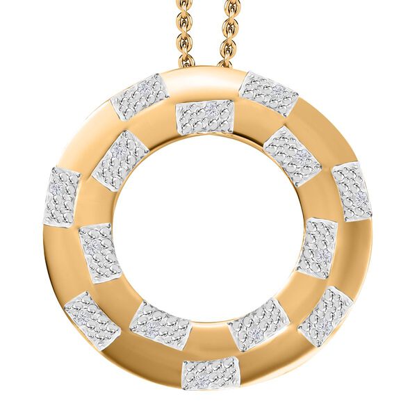 Wei&szlig;es Diamant-Schmuckset, Goldton - 0,11 ct. image number 6