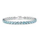 D'Joy AAA Blauer Zirkon Armband ca. 19 cm 925 Silber rhodiniert ca. 33,95 ct.
