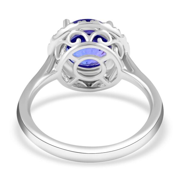 Rhapsody AAAA Tansanit, Wei&szlig;er Diamant Ring 950 Platin (Gr&ouml;&szlig;e 17.00) ca. 2,44 ct image number 4