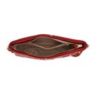 Luxury Edition: Seidenbrokat Handtasche mit Echtem Leder und Satin Geschenbox, RFID, Rot image number 5