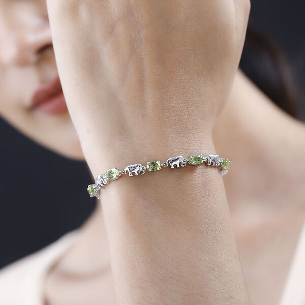 Flexibles Peridot Armband, 25,5 cm - 2,30 ct. image number 7