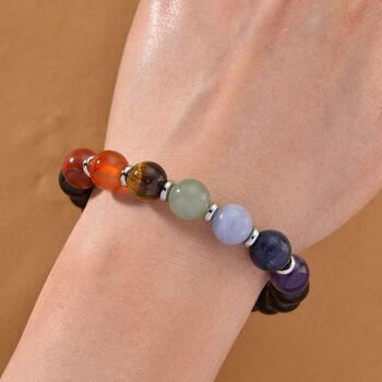 Shungit, Mehrfarbig Edelsteine Armband ca. 18 cm ca. 120.00 ct