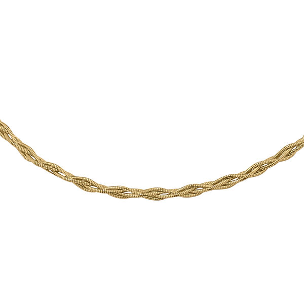 Italienische Feder-Omega-Kette ca. 45 cm 925 Silber vergoldet ca. 13,49g image number 2