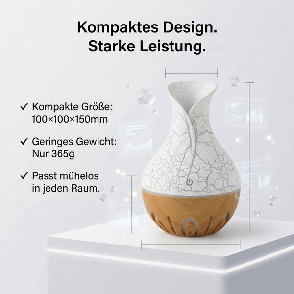 LIVMORE Luftbefeuchter mit 7 &auml;therischen &Ouml;len, 200ml Wasserkapazit&auml;t, Braun image number 6