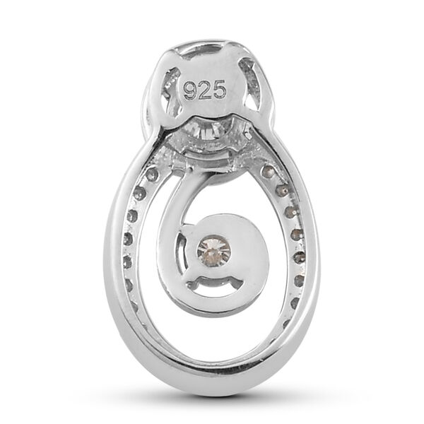 88 Facetten Moissanit Anh&auml;nger 925 Silber platiniert ca. 0,30 ct. image number 5