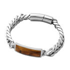 Gelbes Tigerauge-Armband, 20 cm, Edelstahl ca. 40,00 ct