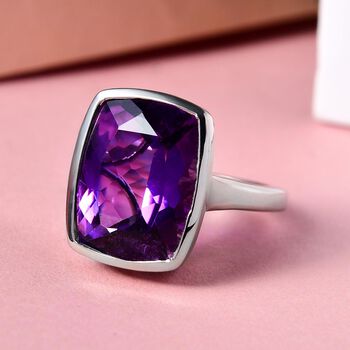 Nat&uuml;rlicher, marokkanischer Amethyst-Solit&auml;r-Ring - 10,83 ct.