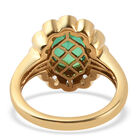 Pfau Triplett Quarz und Zirkon Ring 925 Silber vergoldet  ca. 2,46 ct image number 5