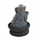 Wasserbrunnen - Buddha mit Glaskugel und Licht image number 3