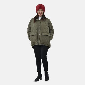 2-in-1 Infinity Schal, Burgunder