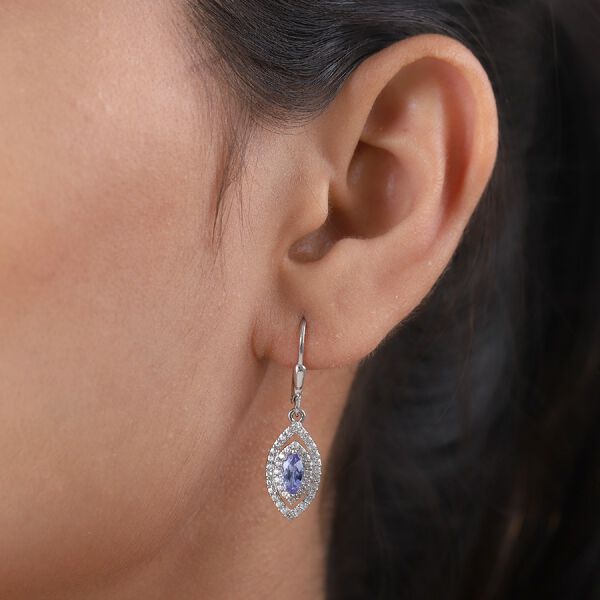 Tansanit und Zirkon Ohrringe - 1,41 ct. image number 3