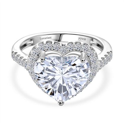 LUXURIANT DIAMOND - Lab Grown Diamant VS-EF IGI zertifiziert Ring 950 Platin (Gr&ouml;&szlig;e 18.00) ca. 5.50 ct