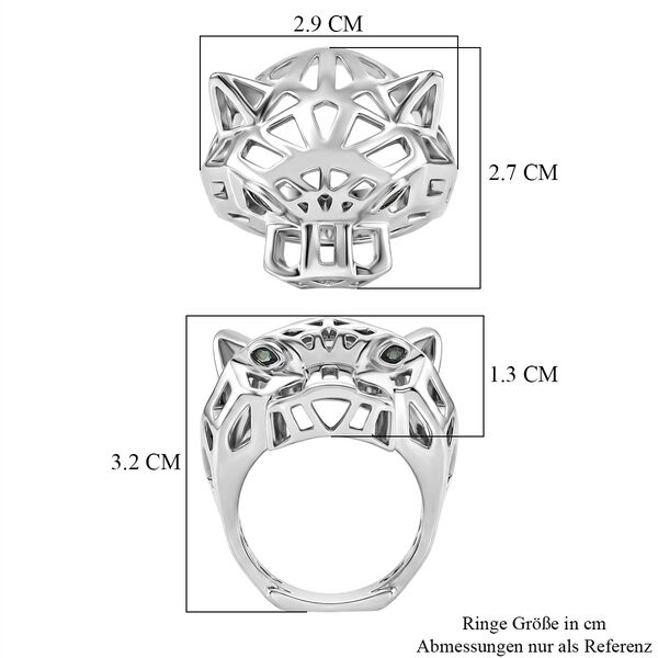 Gr&uuml;ner Zirkonia Ring Nickelfreies Messing (Gr&ouml;&szlig;e 20.75) image number 5
