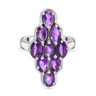 Afrikanischer Amethyst Ring Edelstahl (Größe 21.00) ca. 3,59 ct