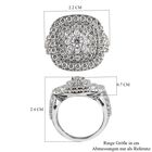 LUSTRO STELLA Hergestellt mit ZIRKONIA Cluster Ring 925 Silber Platin-Überzug (Größe 16.00) ca. 4,32 ct image number 5