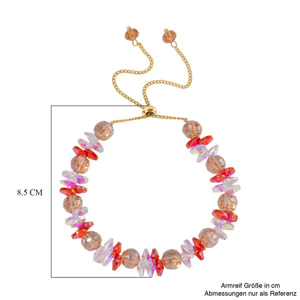 Mehrfarbiger Kristall Armband ca. Flexibles cm Std Gelb image number 5