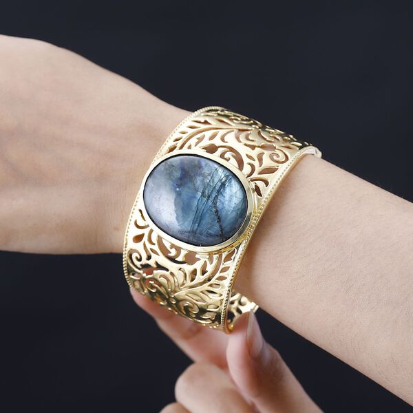 Labradorit Armreif ca. 19 cm, vergoldet ca. 39.92 ct image number 4