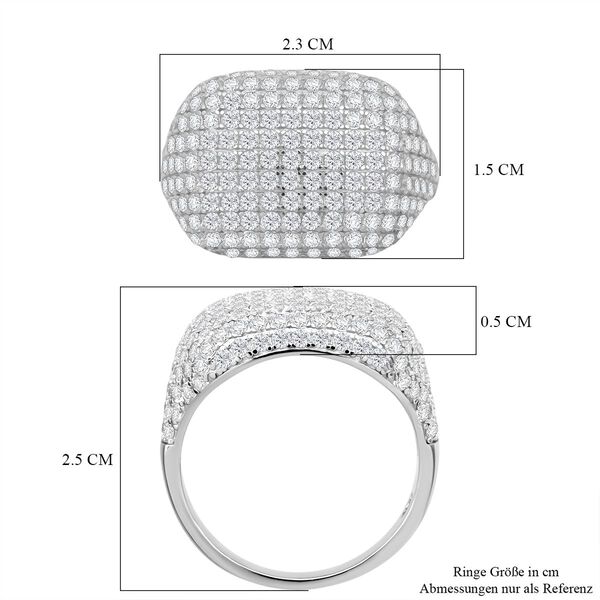 LUSTRO STELLA wei&szlig;er Zirkonia Cluster Ring image number 6