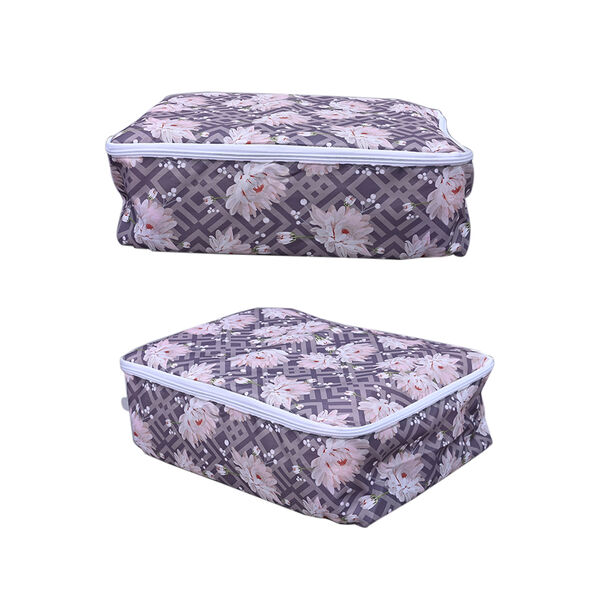 Serenity Night: 3er-Set Fenster-Aufbewahrungstasche, 29x20x13 cm, 30x27.5x13 cm, 40x30x13.5 cm, dunkelgrau image number 3