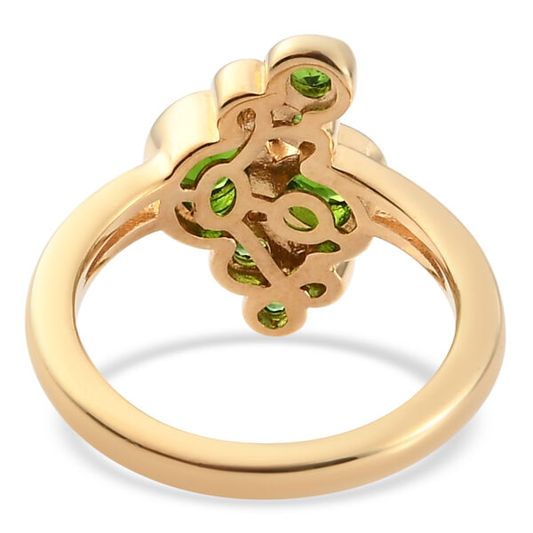 Natürlicher Chromdiopsid-Ring, 925 Silber vergoldet  ca. 0,93 ct image number 6