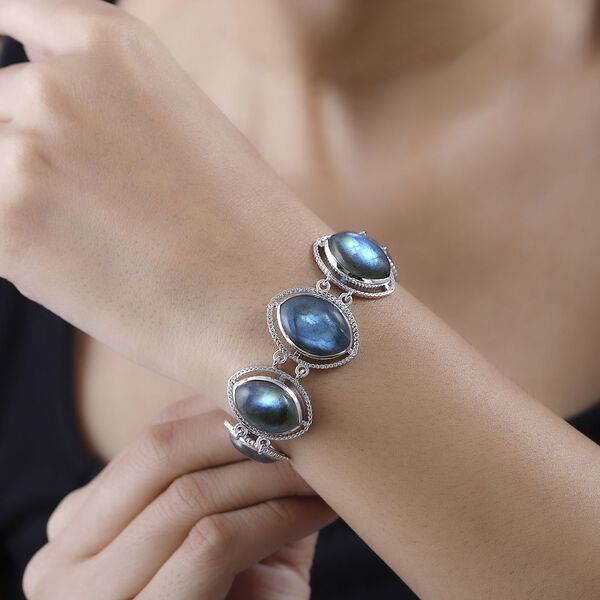 AAA Labradorit Armband, 19 cm, 47,88 ct. image number 2