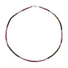Mehrfarbig-Turmalin Halskette ca. 45 cm 925 Silber ca. 50,00 ct.